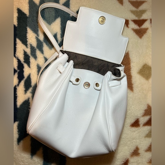 White Mini BackPack Purse - Picture 4 of 5